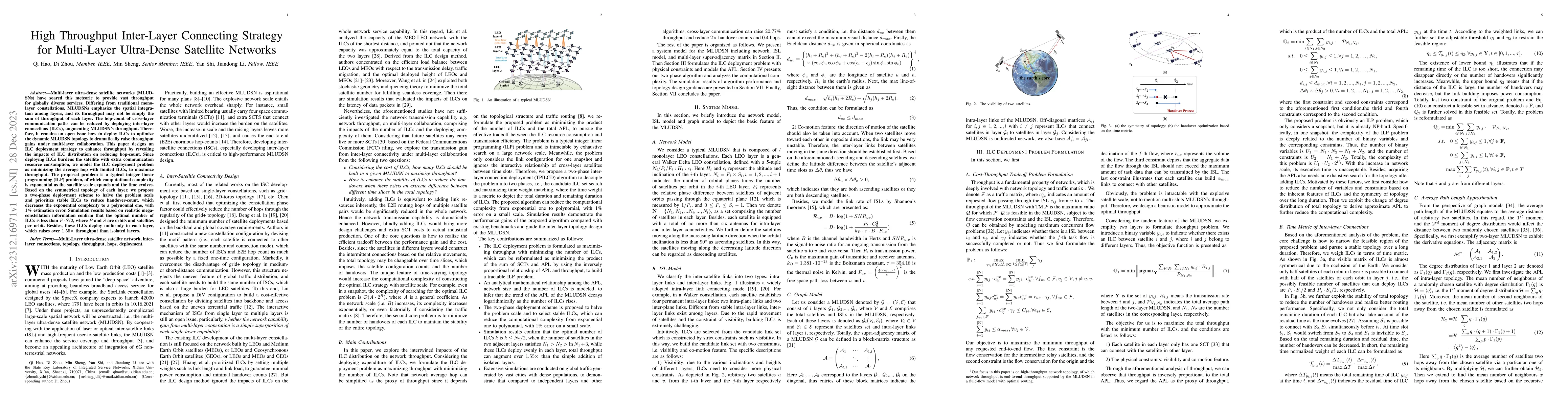 Thumbnail for High Throughput Inter-Layer Connecting Strategy for Multi-Layer
  Ultra-Dense Satellite Networks