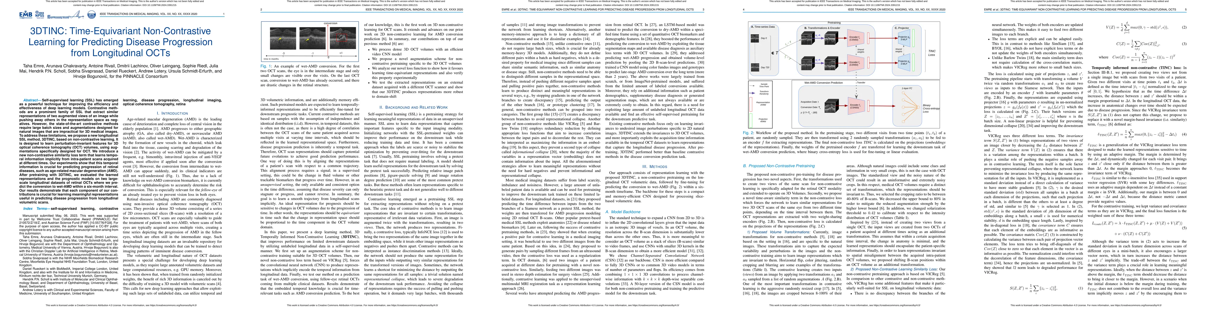 Thumbnail for 3DTINC: Time-Equivariant Non-Contrastive Learning for Predicting Disease
  Progression from Longitudinal OCTs