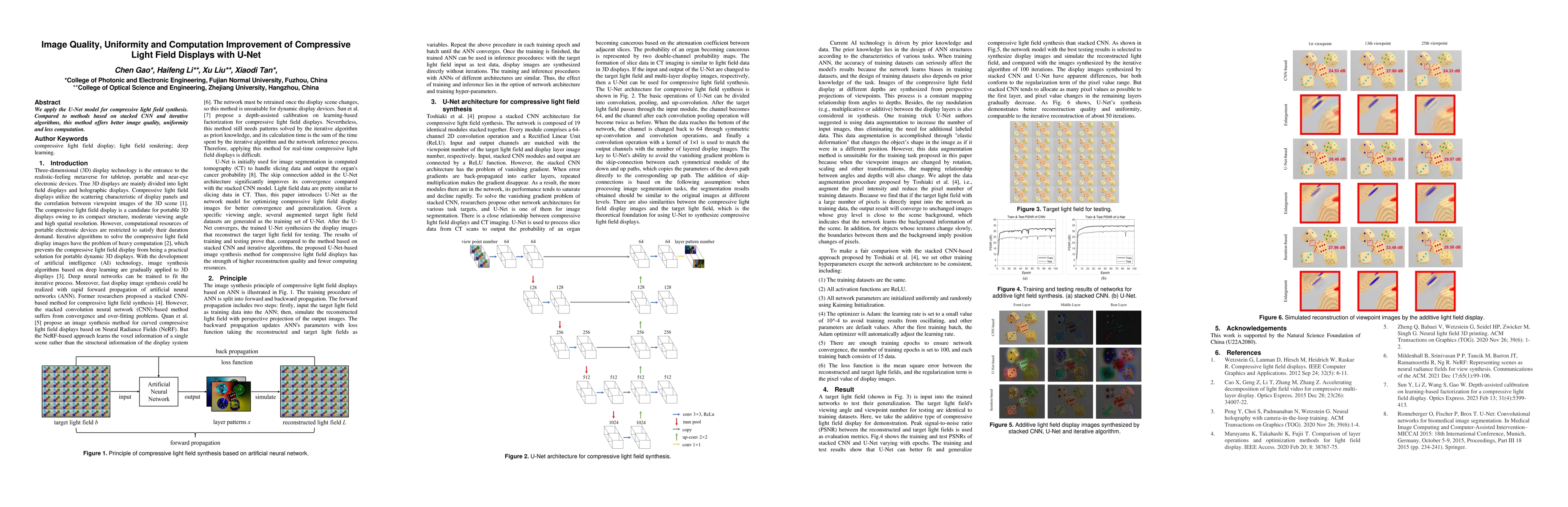 Thumbnail for Image Quality, Uniformity and Computation Improvement of Compressive
  Light Field Displays with U-Net