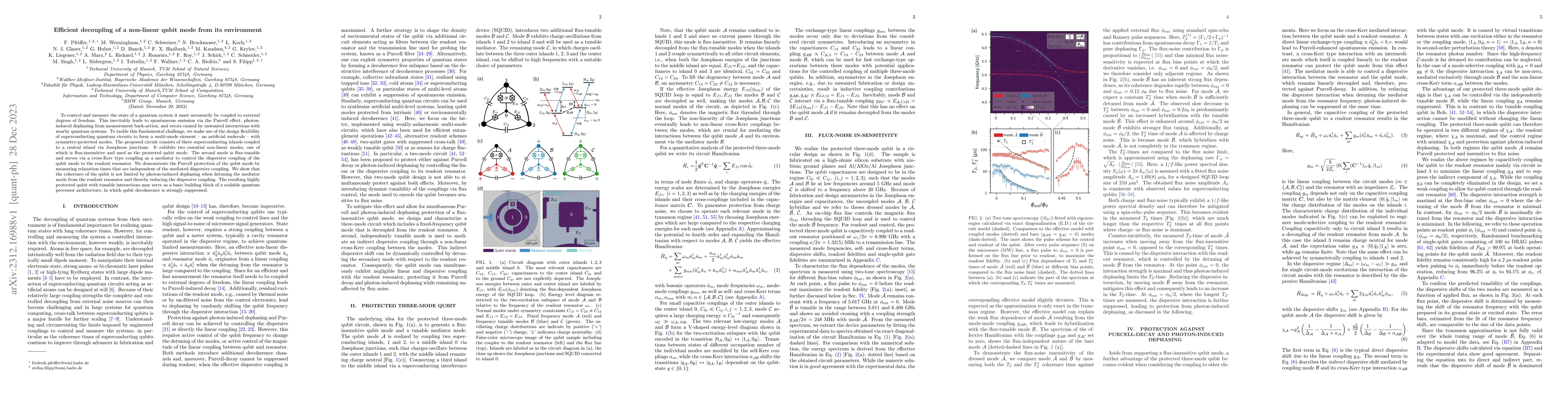 Thumbnail for Efficient decoupling of a non-linear qubit mode from its environment