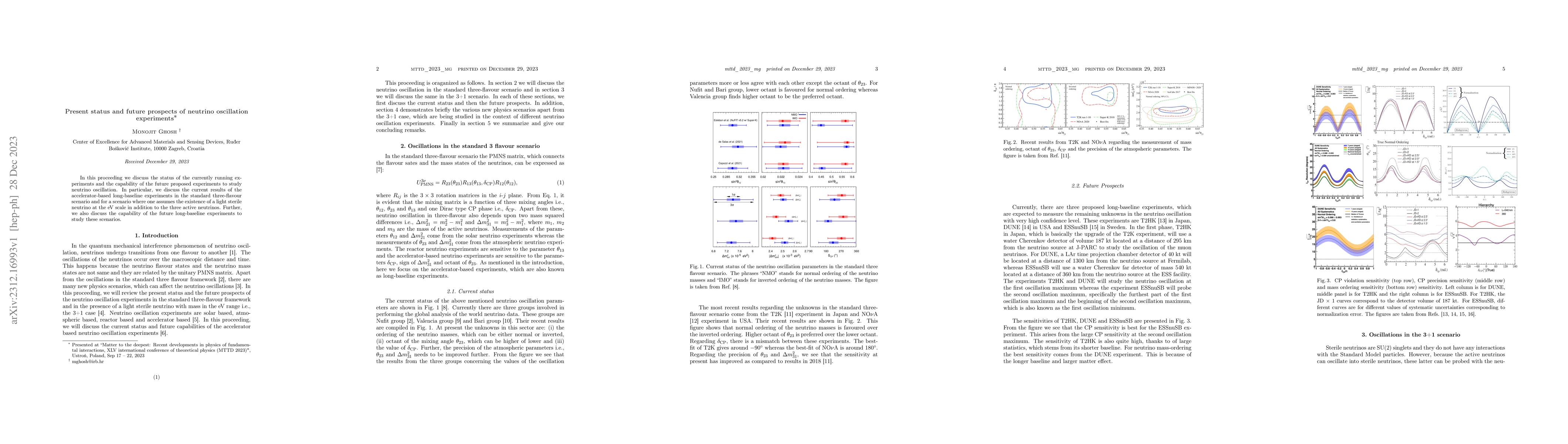 Thumbnail for Present status and future prospects of neutrino oscillation experiments