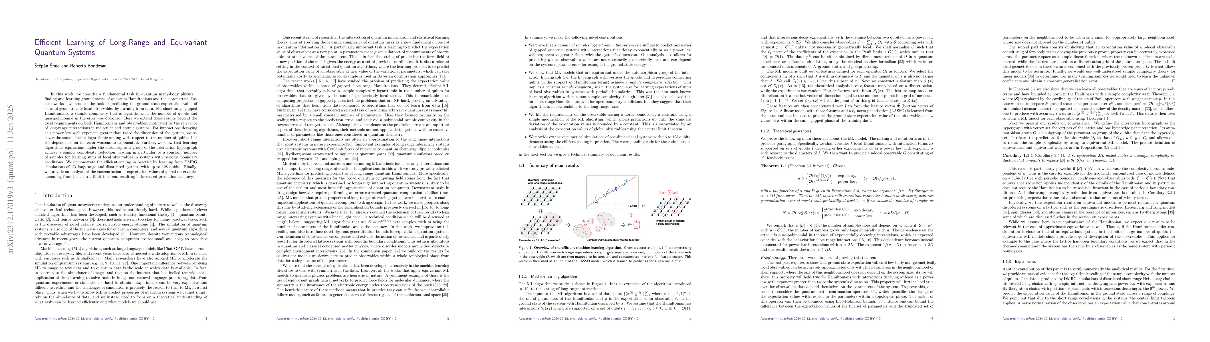 Thumbnail for Efficient Learning of Long-Range and Equivariant Quantum Systems