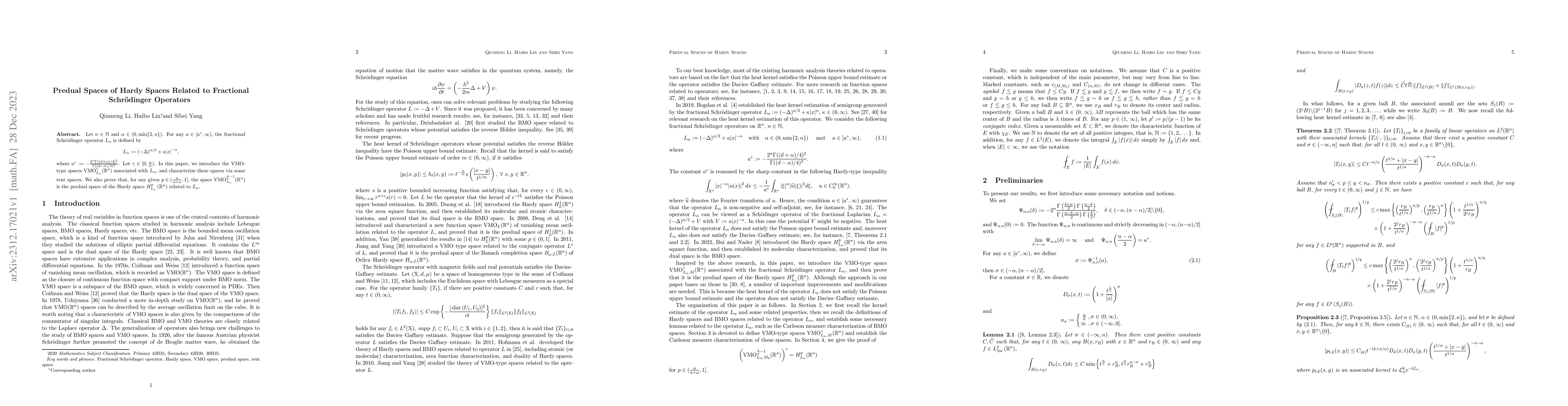 Thumbnail for Predual Spaces of Hardy Spaces Related to Fractional Schr\"odinger
  Operators