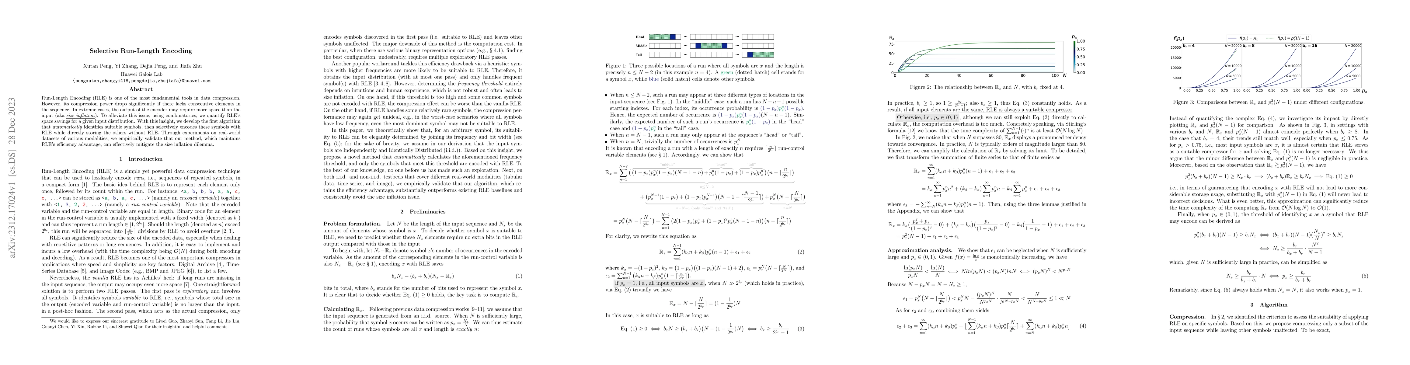 Thumbnail for Selective Run-Length Encoding