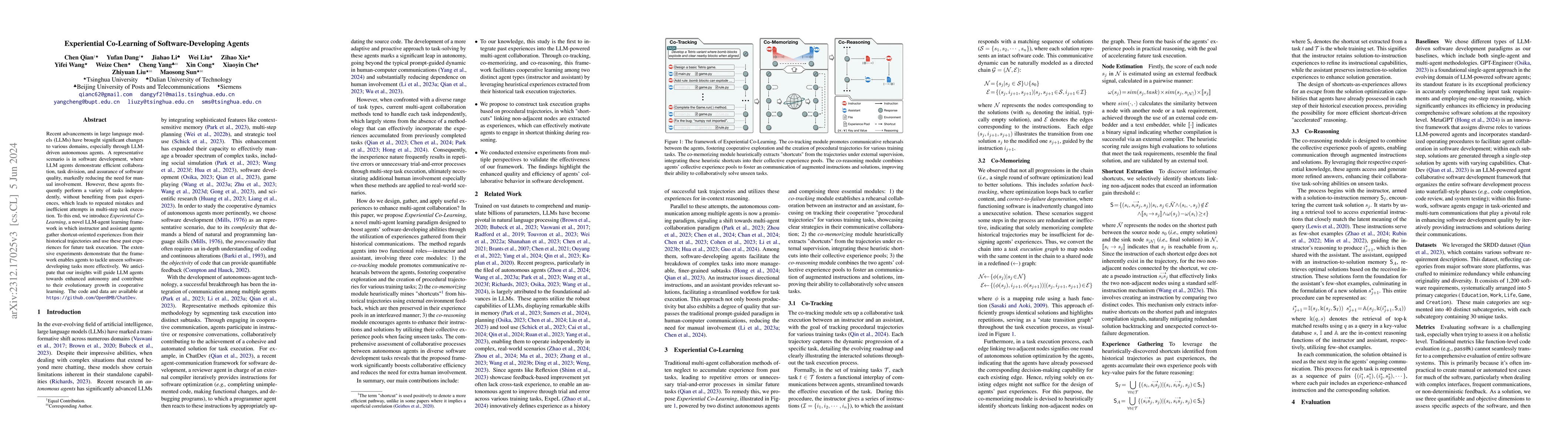 Thumbnail for Experiential Co-Learning of Software-Developing Agents