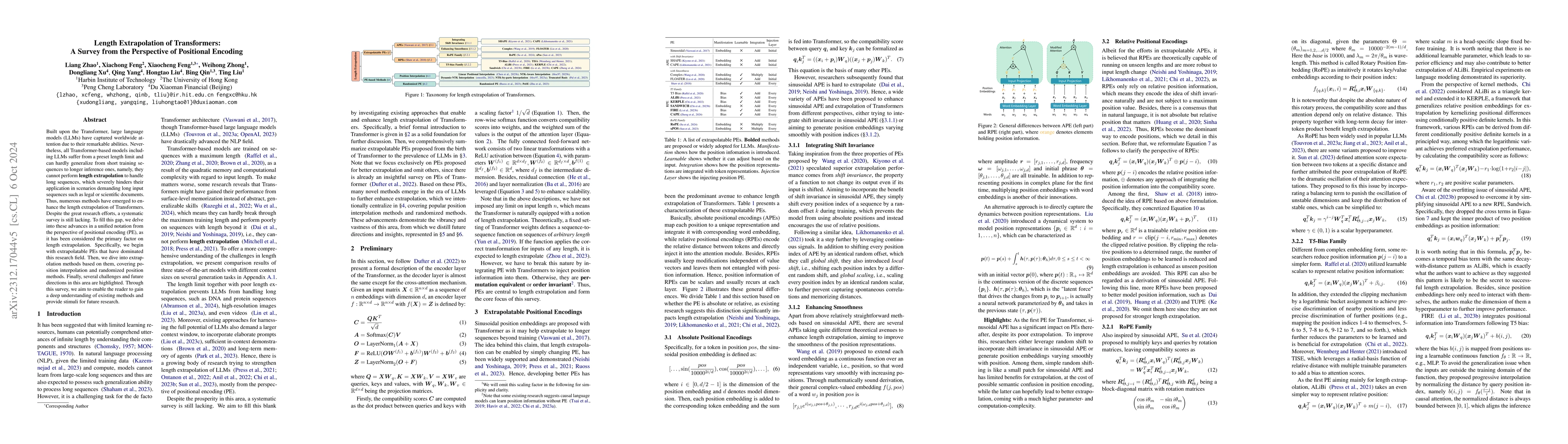 Thumbnail for Length Extrapolation of Transformers: A Survey from the Perspective of
  Positional Encoding