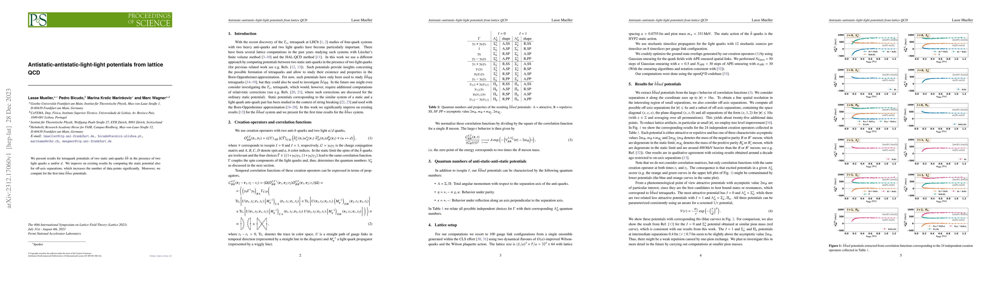 Thumbnail for Antistatic-antistatic-light-light potentials from lattice QCD