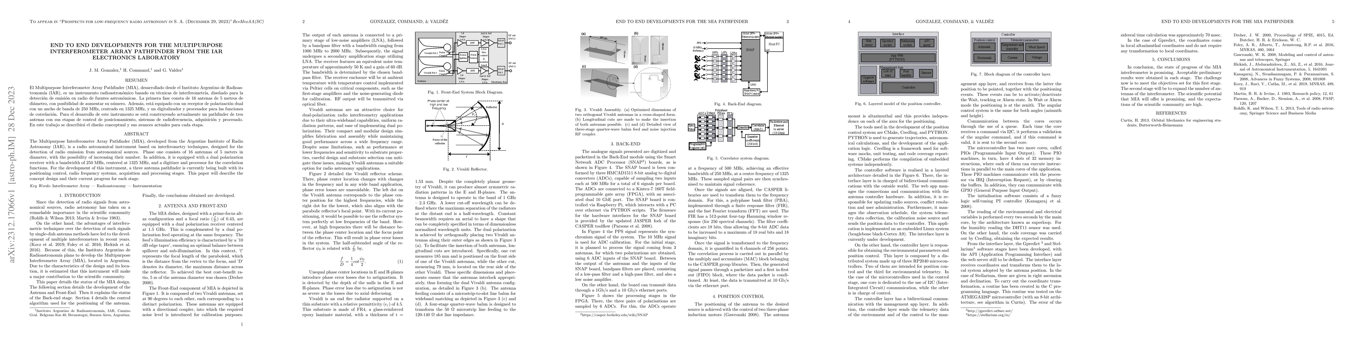Thumbnail for End to end developments for the Multipurpose Interferometer Array
  Pathfinder from the IAR Electronics Laboratory