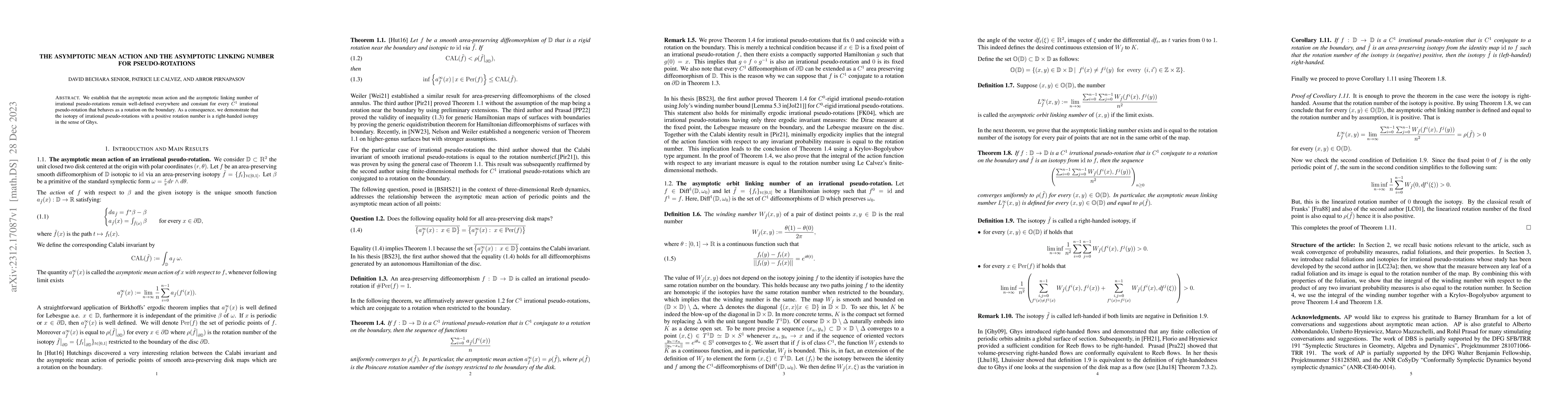 Thumbnail for The asymptotic mean action and the asymptotic linking number for
  pseudo-rotations