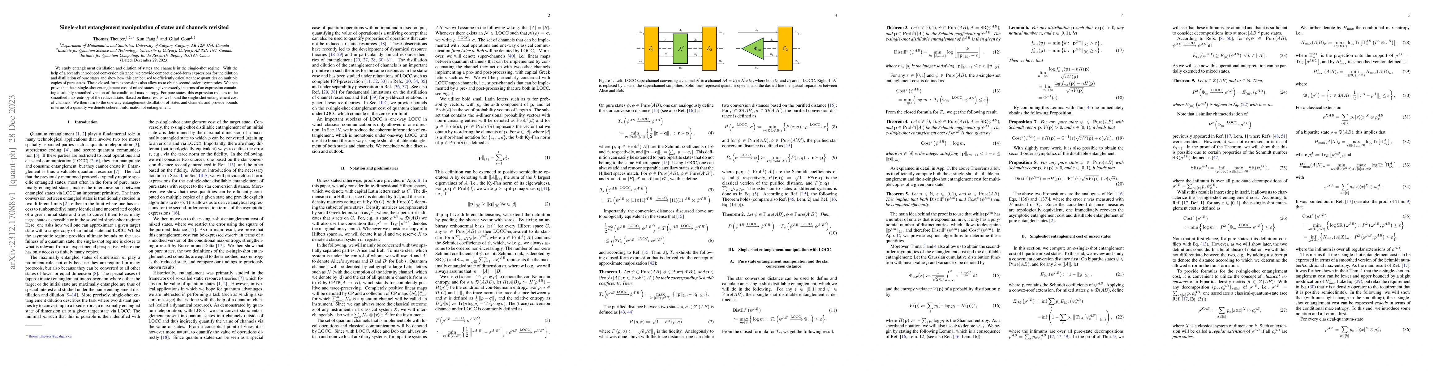 Thumbnail for Single-shot entanglement manipulation of states and channels revisited