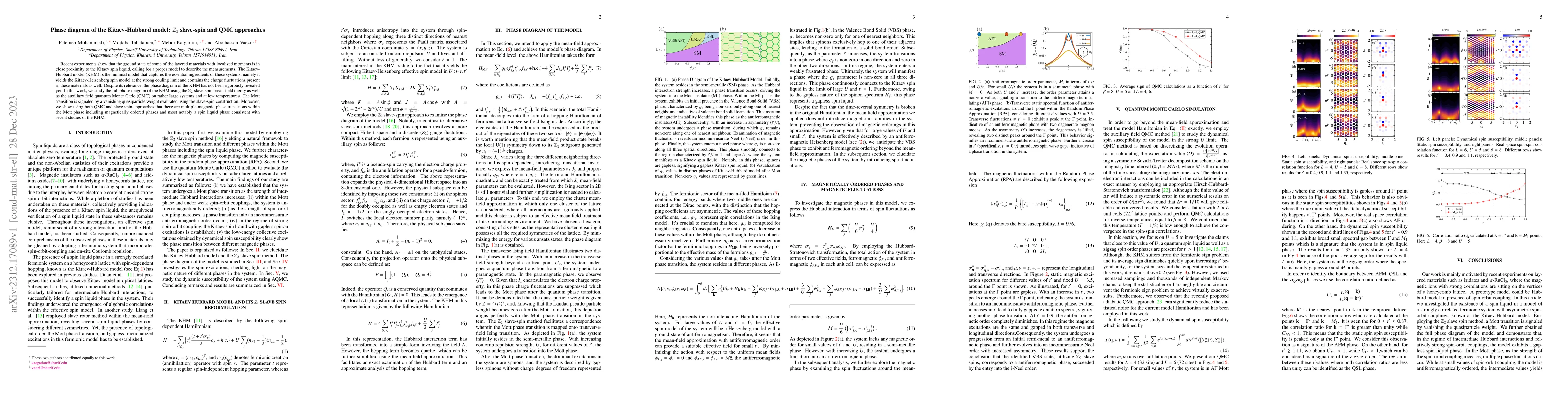 Thumbnail for Phase diagram of the Kitaev-Hubbard model: $\mathbb{Z}_2$ slave-spin and
  QMC approaches