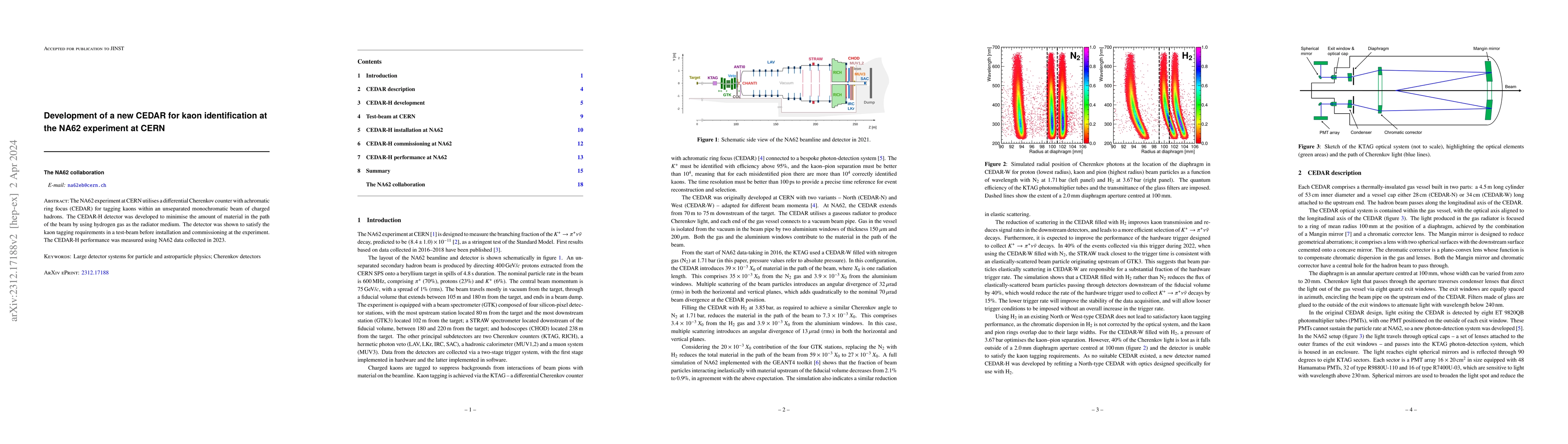 Thumbnail for Development of a new CEDAR for kaon identification at the NA62
  experiment at CERN