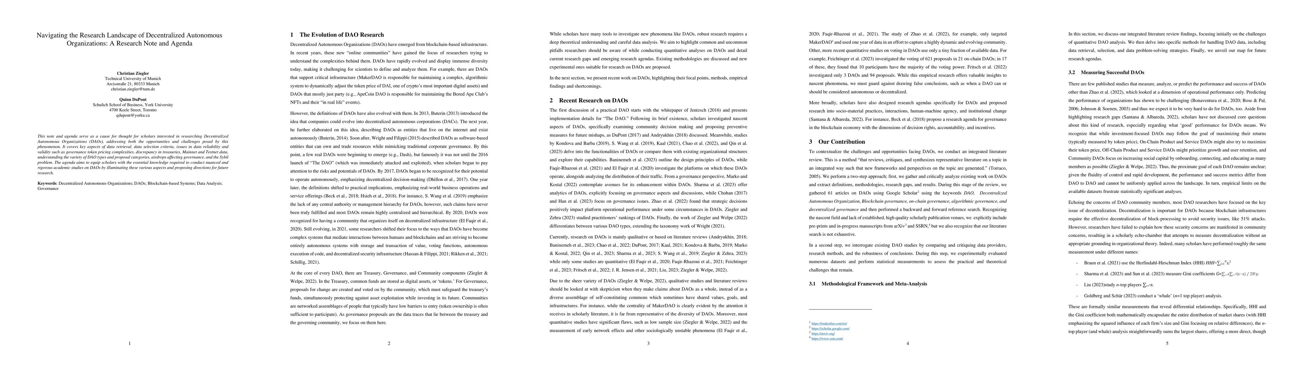 Thumbnail for Navigating the Research Landscape of Decentralized Autonomous
  Organizations: A Research Note and Agenda