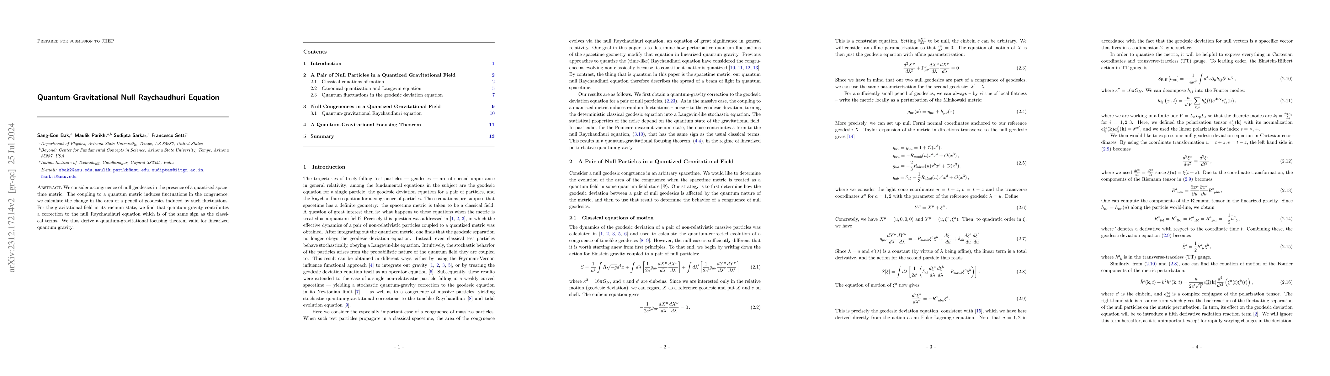 Thumbnail for Quantum-Gravitational Null Raychaudhuri Equation