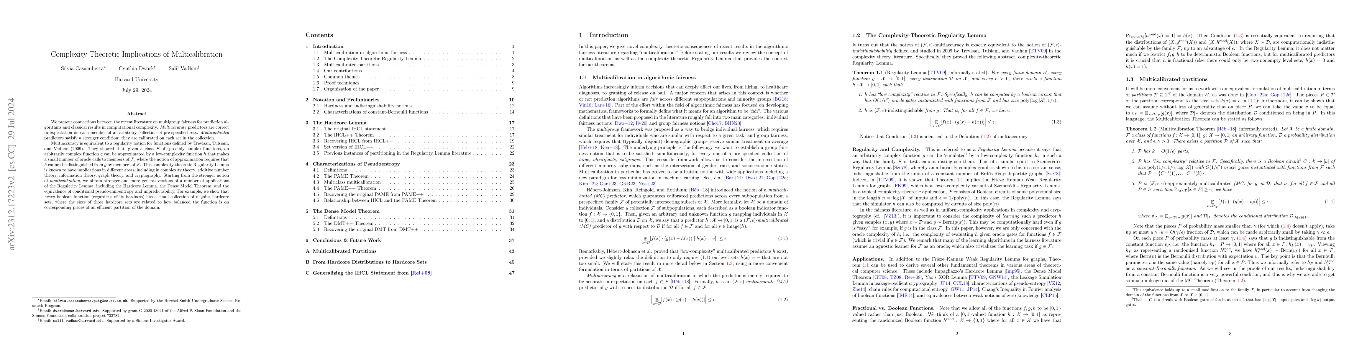 Thumbnail for Complexity-Theoretic Implications of Multicalibration