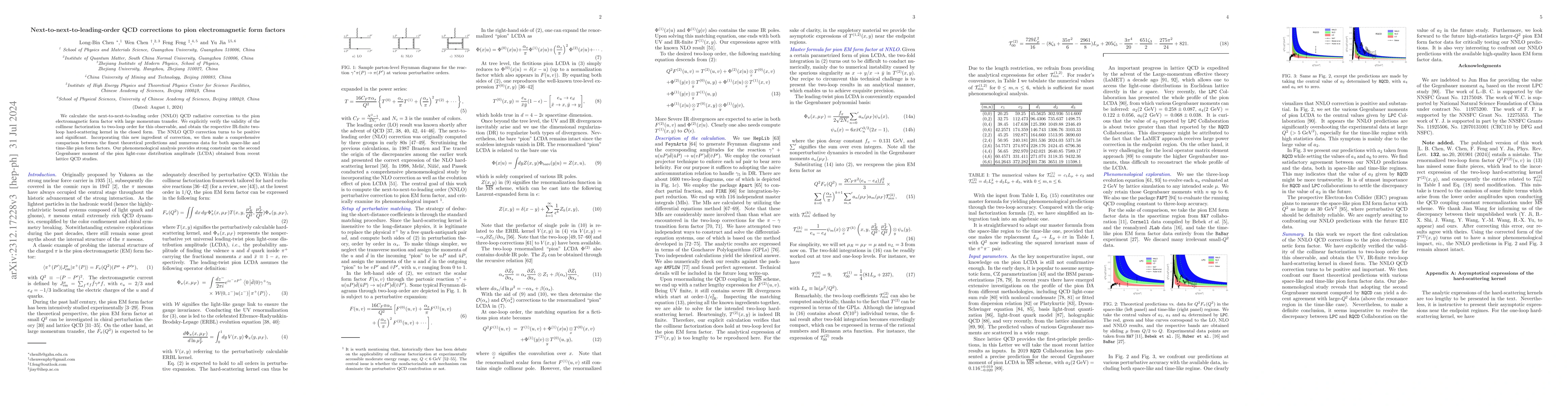 Thumbnail for Next-to-next-to-leading-order QCD corrections to pion electromagnetic
  form factors