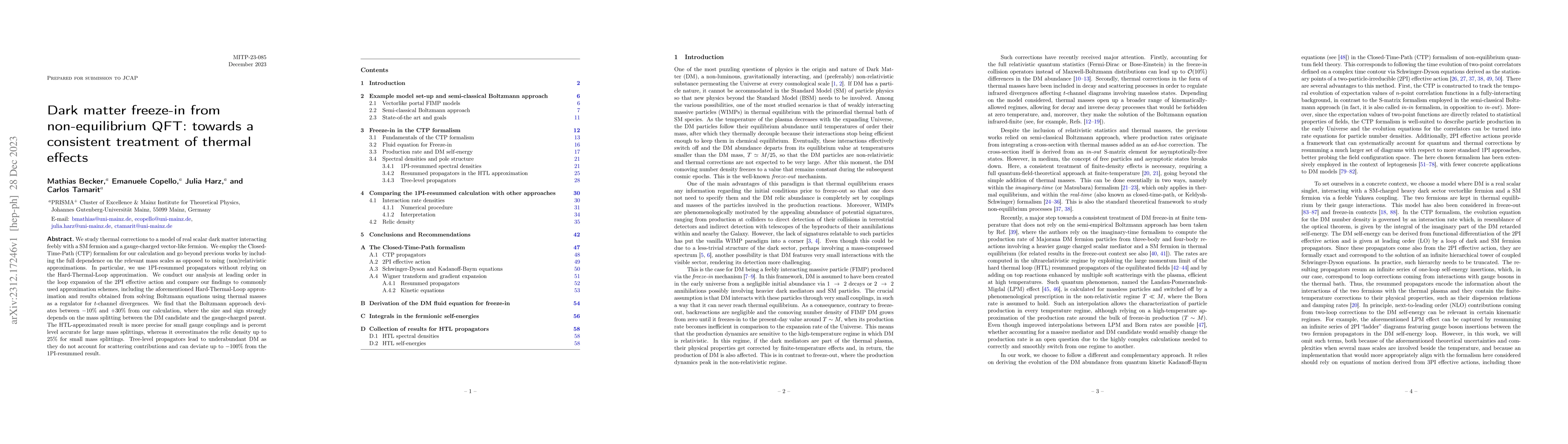 Thumbnail for Dark matter freeze-in from non-equilibrium QFT: towards a consistent
  treatment of thermal effects