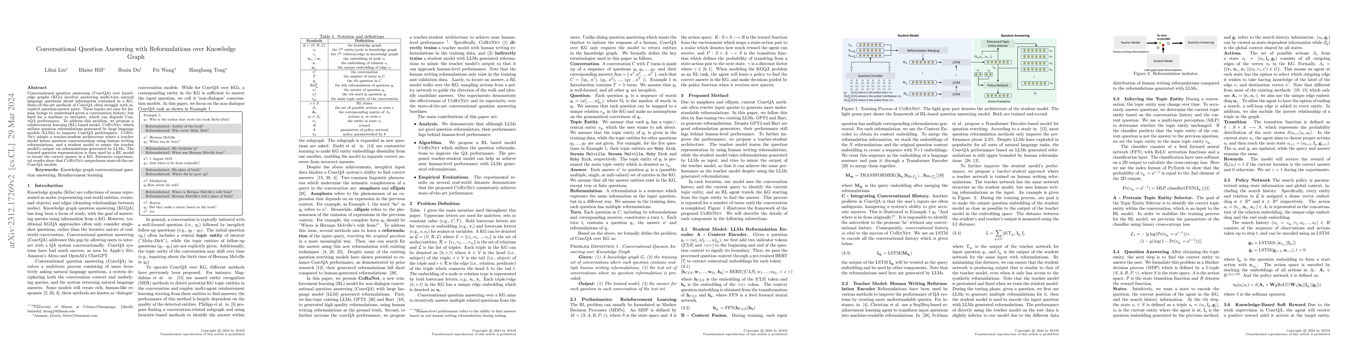 Thumbnail for Conversational Question Answering with Reformulations over Knowledge
  Graph