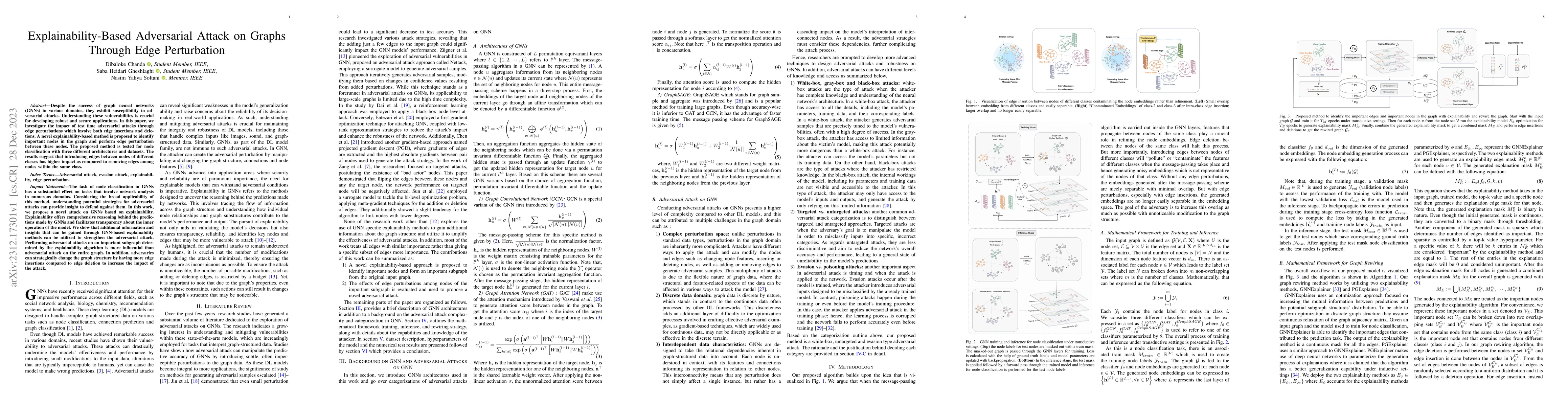Thumbnail for Explainability-Based Adversarial Attack on Graphs Through Edge
  Perturbation