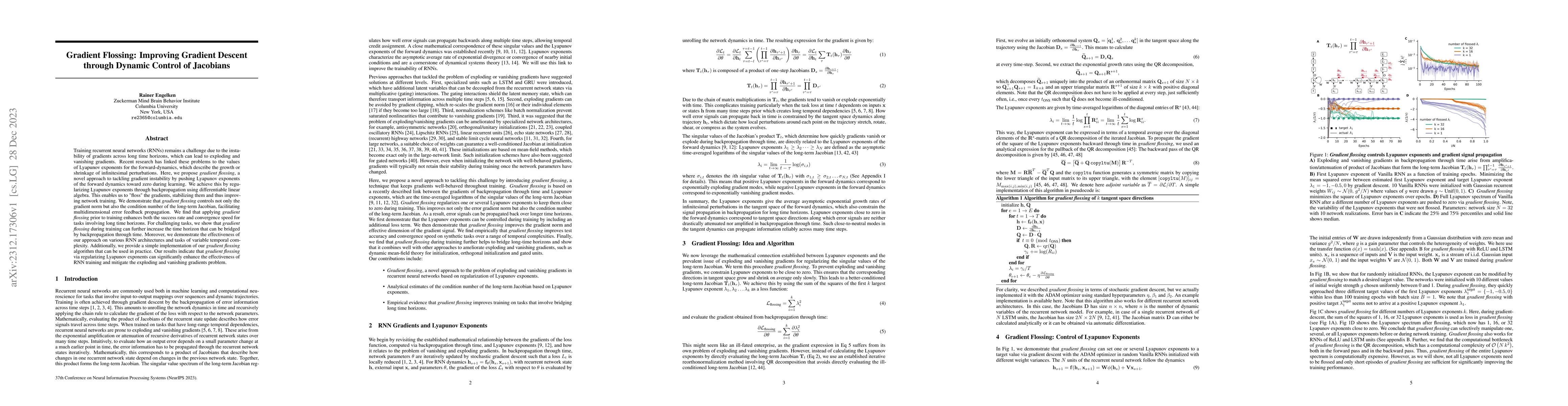 Thumbnail for Gradient Flossing: Improving Gradient Descent through Dynamic Control of
  Jacobians