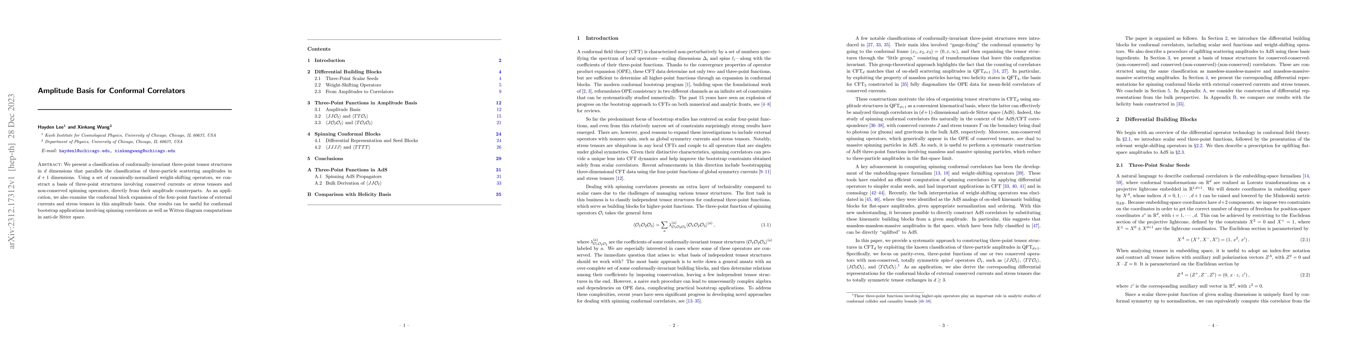 Thumbnail for Amplitude Basis for Conformal Correlators