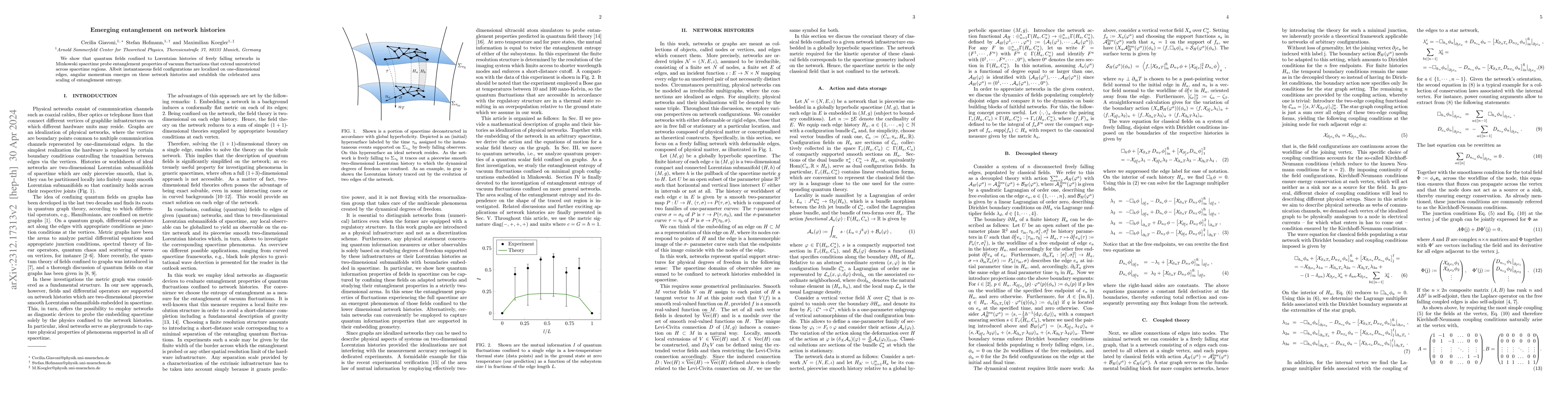 Thumbnail for Emerging entanglement on network histories
