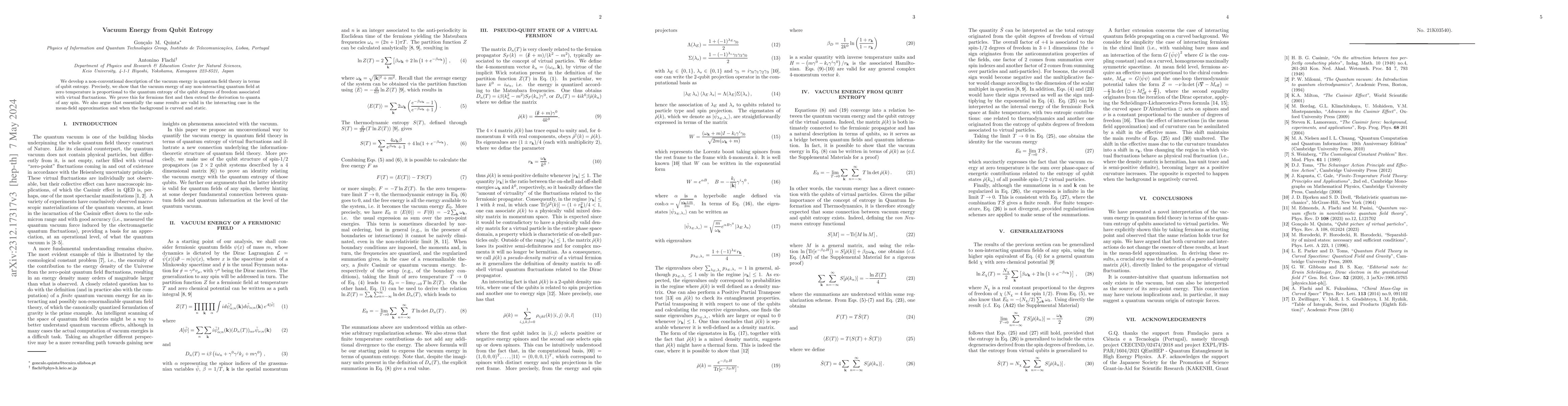 Thumbnail for Vacuum Energy from Qubit Entropy