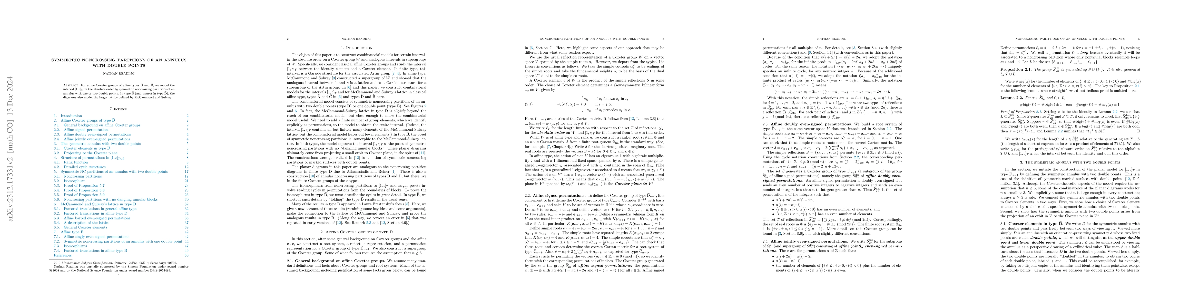 Thumbnail for Symmetric noncrossing partitions of an annulus with double points