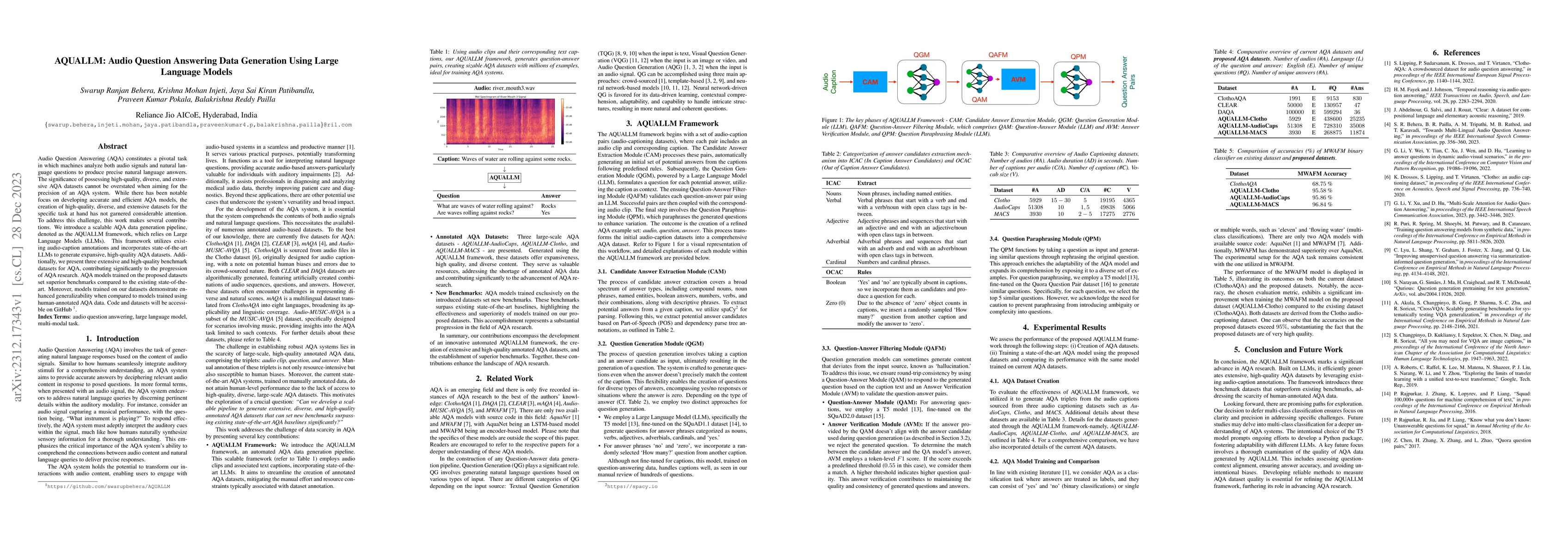 Thumbnail for AQUALLM: Audio Question Answering Data Generation Using Large Language
  Models