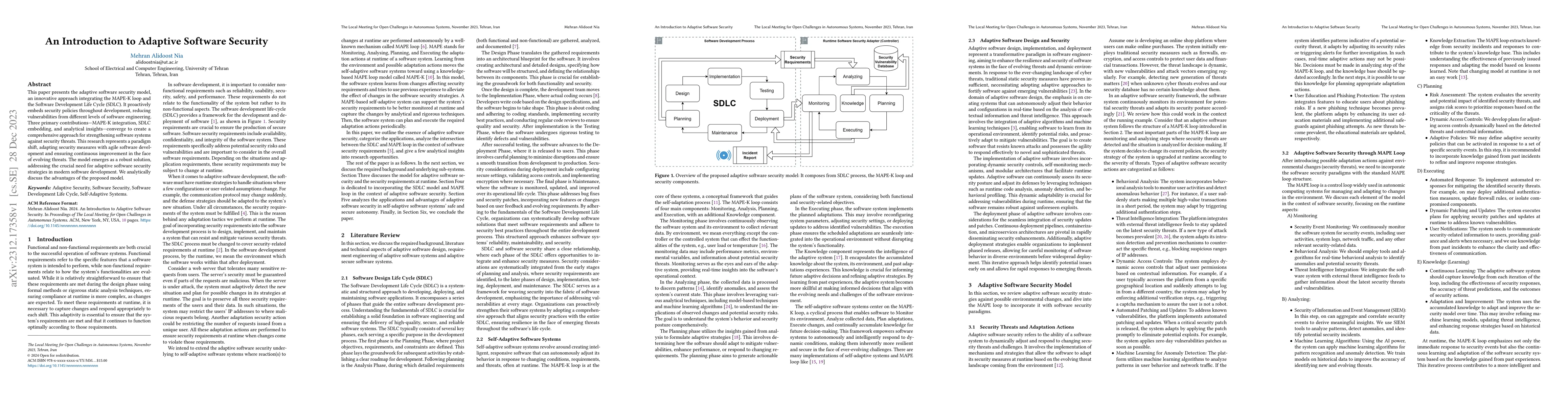 Thumbnail for An Introduction to Adaptive Software Security
