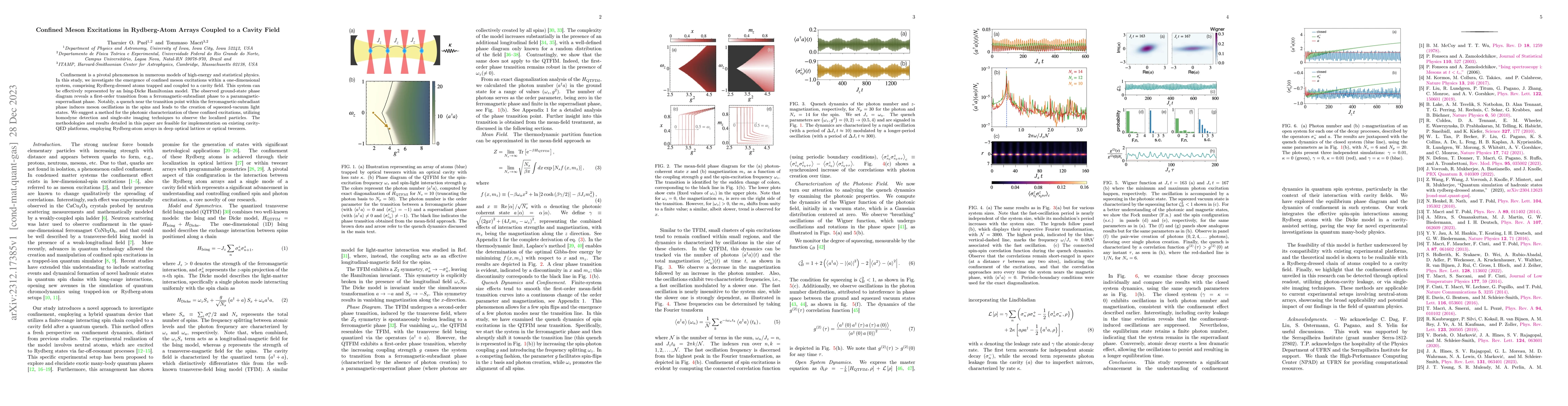 Thumbnail for Confined Meson Excitations in Rydberg-Atom Arrays Coupled to a Cavity
  Field