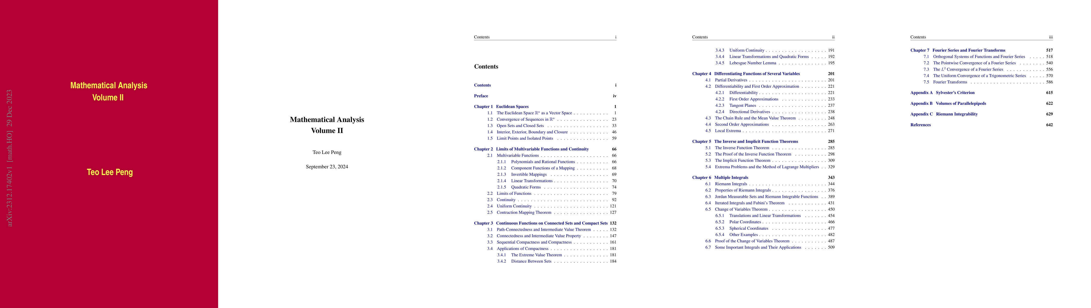 Thumbnail for Mathematical Analysis Volume II