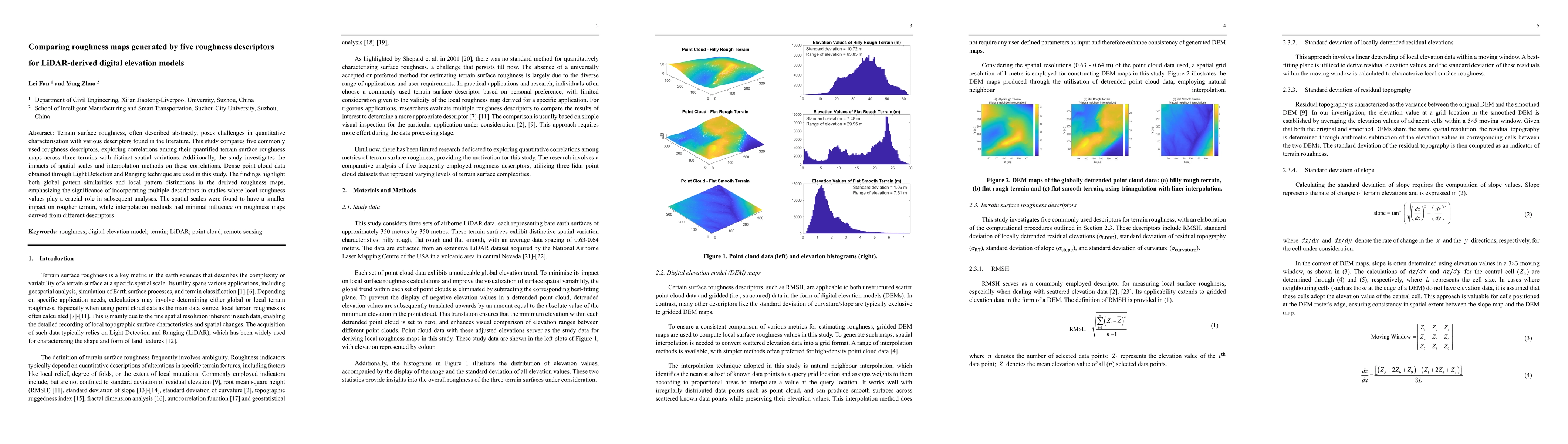Thumbnail for Comparing roughness maps generated by five roughness descriptors for
  LiDAR-derived digital elevation models