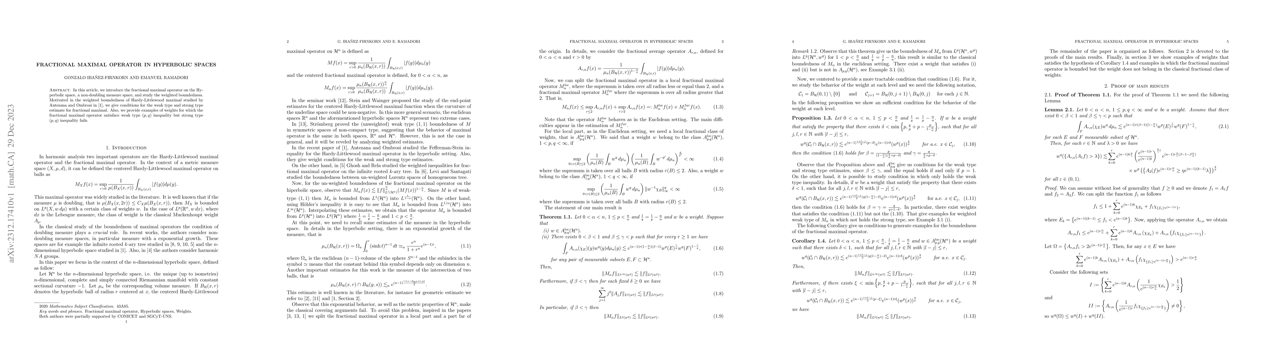 Thumbnail for Fractional Maximal operator in hyperbolic spaces