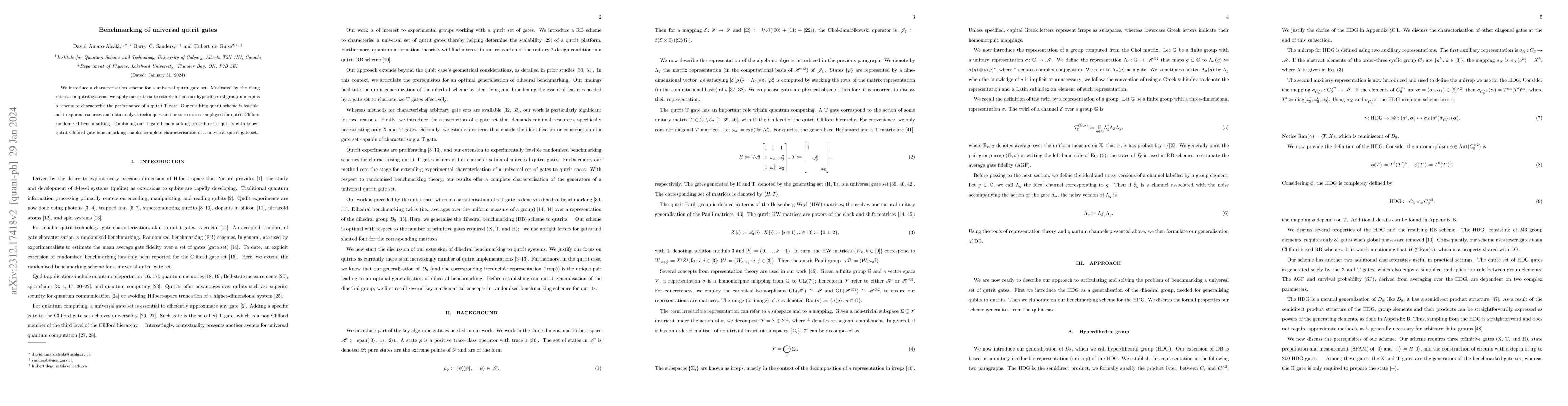 Thumbnail for Benchmarking of universal qutrit gates