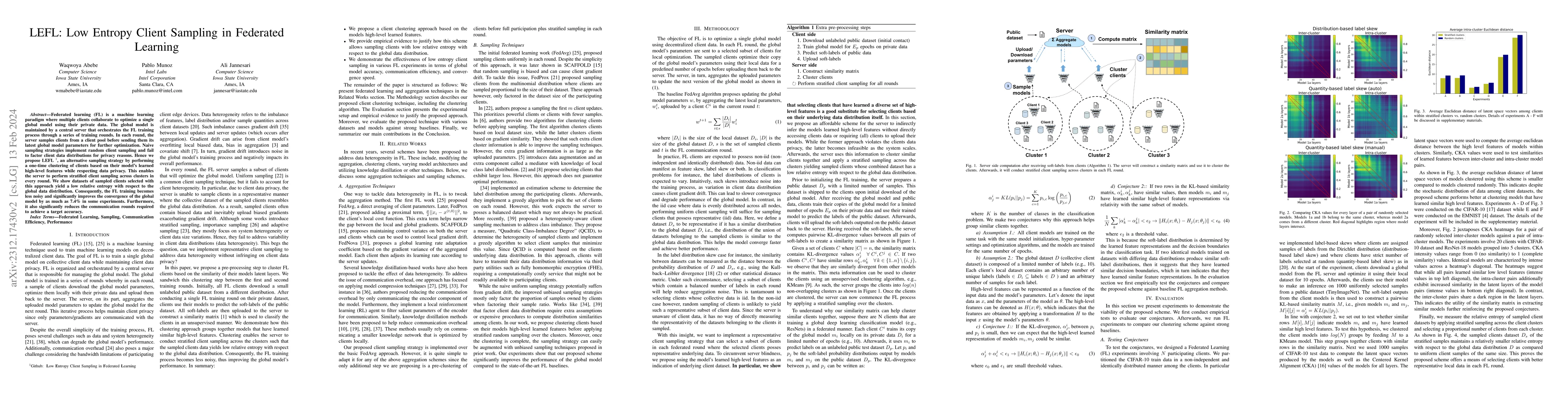 Thumbnail for LEFL: Low Entropy Client Sampling in Federated Learning