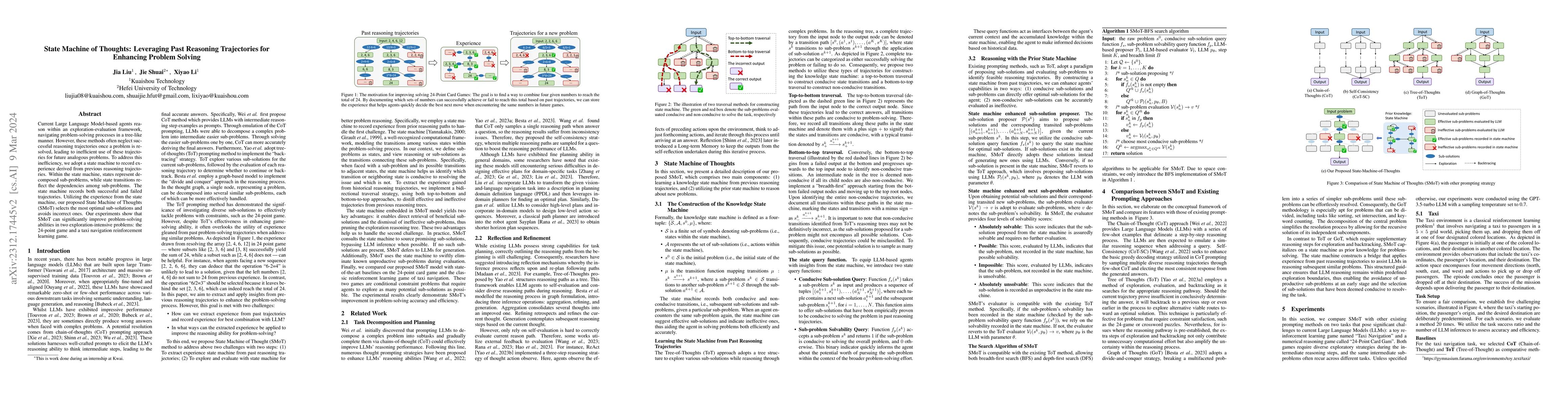 Thumbnail for State Machine of Thoughts: Leveraging Past Reasoning Trajectories for
  Enhancing Problem Solving