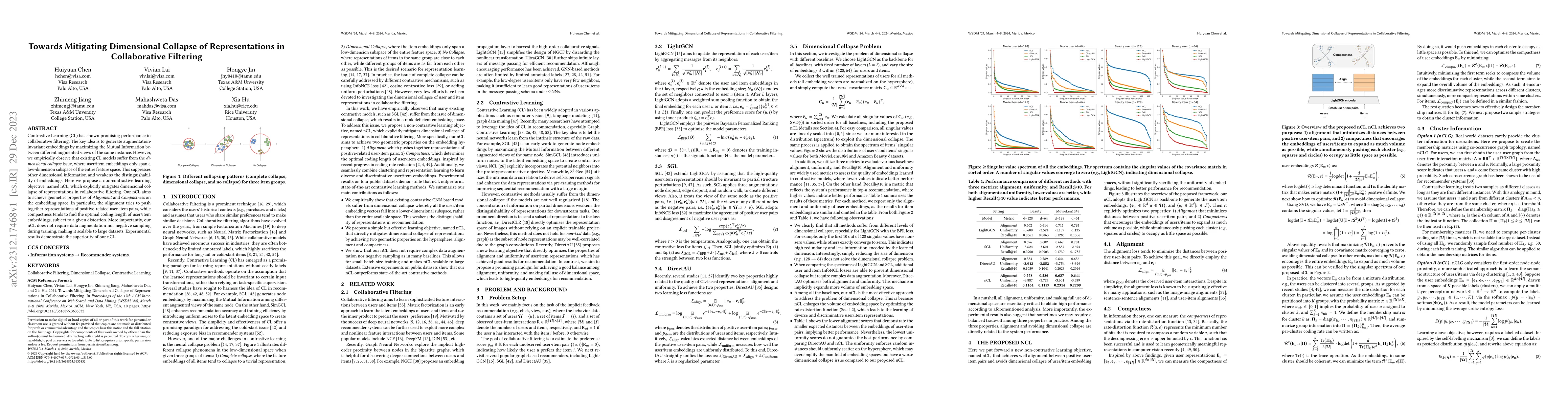 Thumbnail for Towards Mitigating Dimensional Collapse of Representations in
  Collaborative Filtering