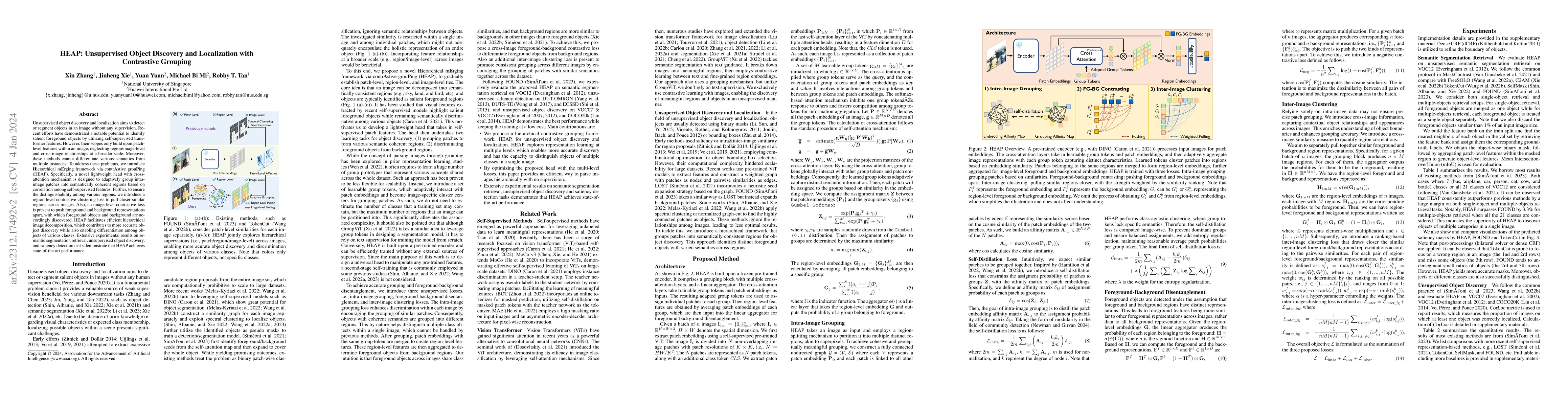Thumbnail for HEAP: Unsupervised Object Discovery and Localization with Contrastive
  Grouping