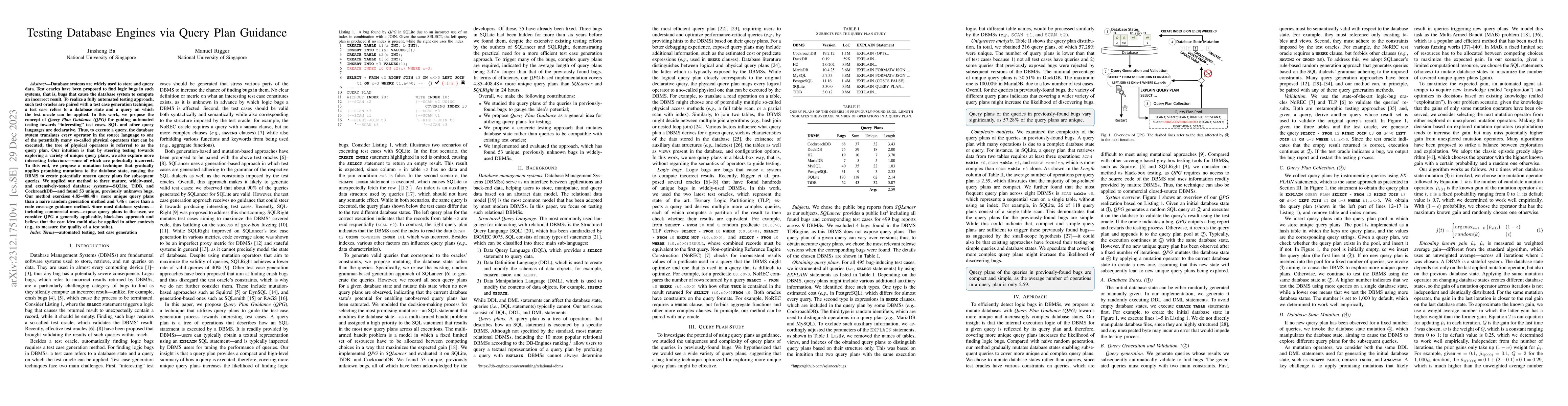 Thumbnail for Testing Database Engines via Query Plan Guidance