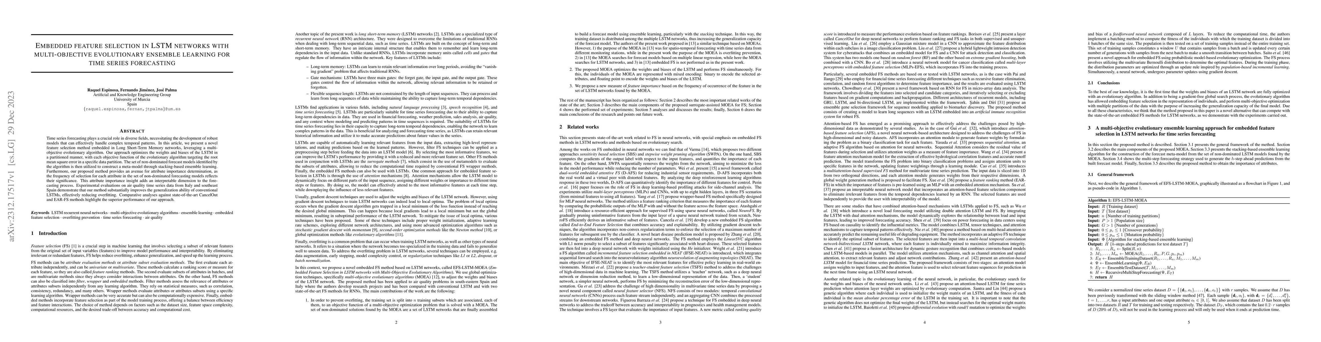 Thumbnail for Embedded feature selection in LSTM networks with multi-objective
  evolutionary ensemble learning for time series forecasting