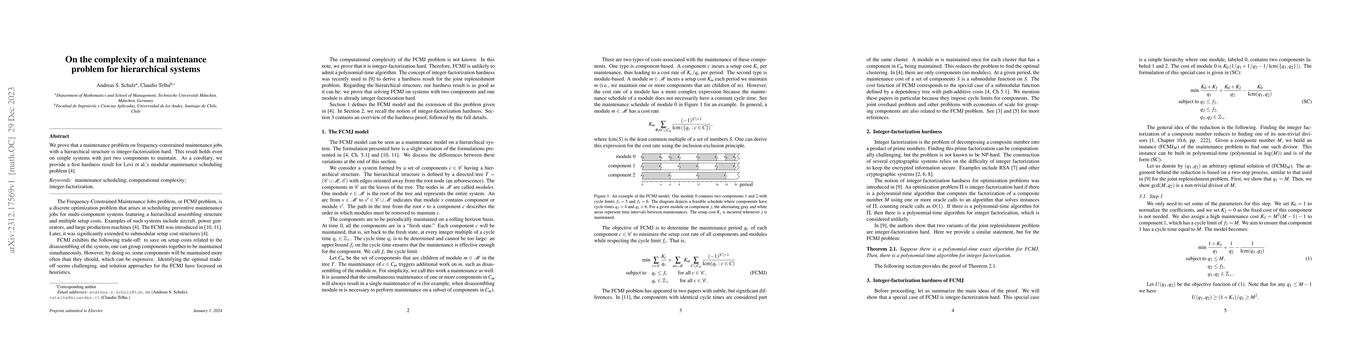 Thumbnail for On the complexity of a maintenance problem for hierarchical systems