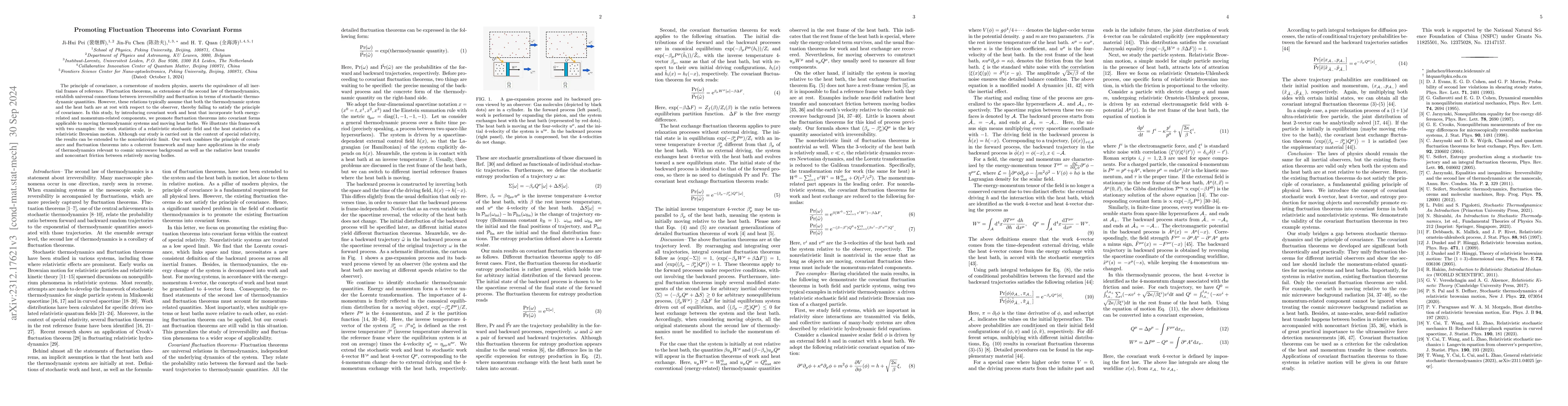 Thumbnail for Special Relativistic Covariant Fluctuation Theorems