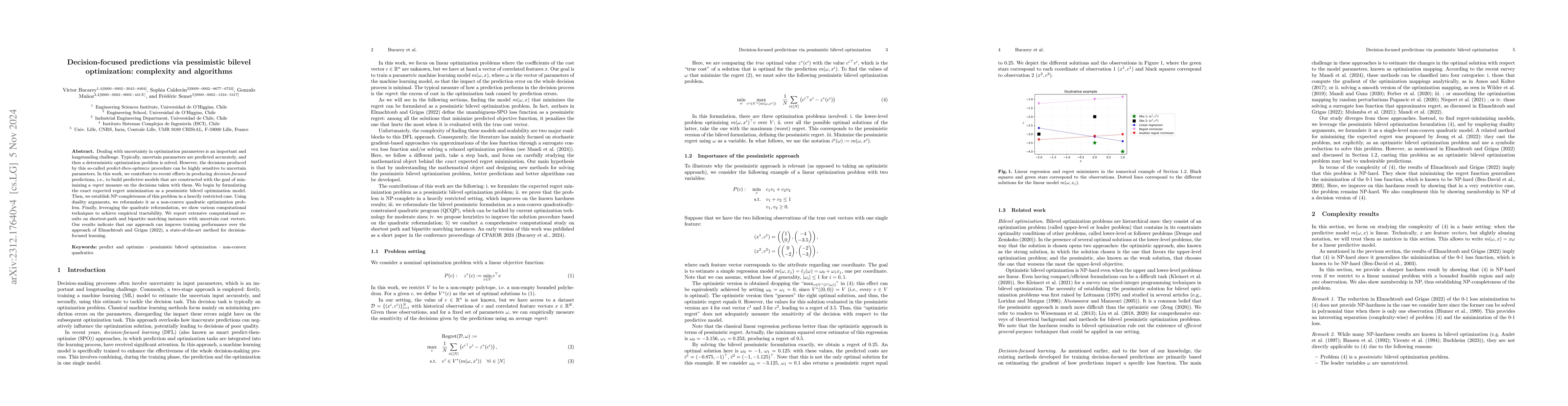 Thumbnail for Decision-focused predictions via pessimistic bilevel optimization: a
  computational study