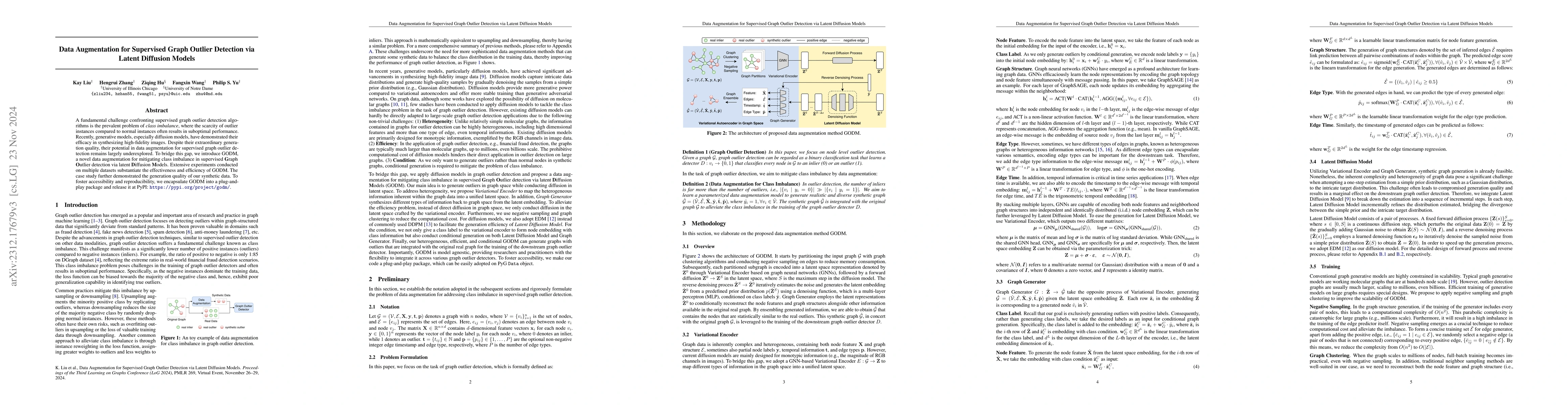 Thumbnail for Data Augmentation for Supervised Graph Outlier Detection with Latent
  Diffusion Models