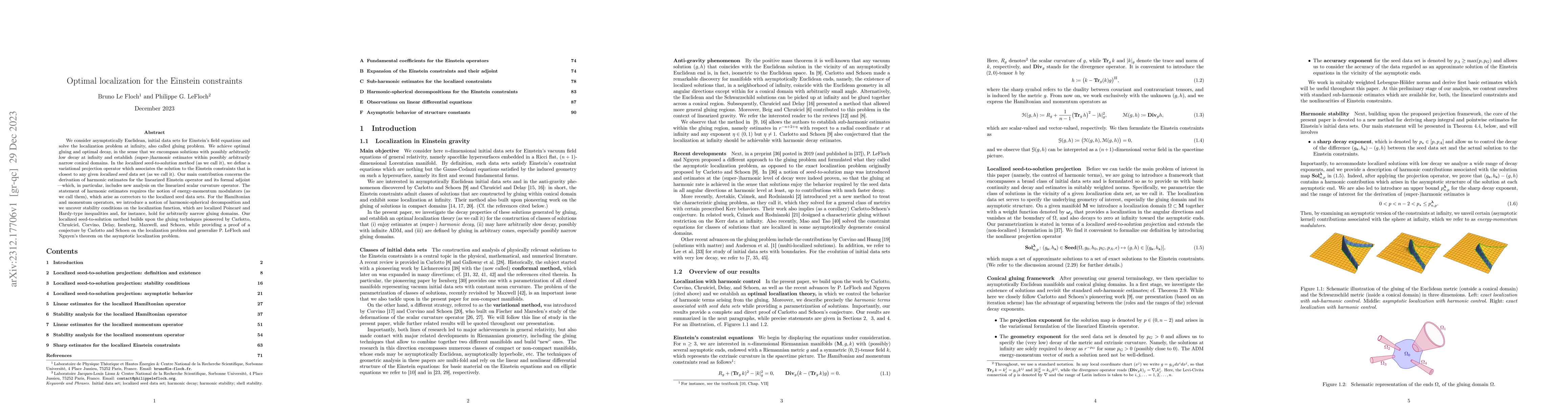 Thumbnail for Optimal localization for the Einstein constraints