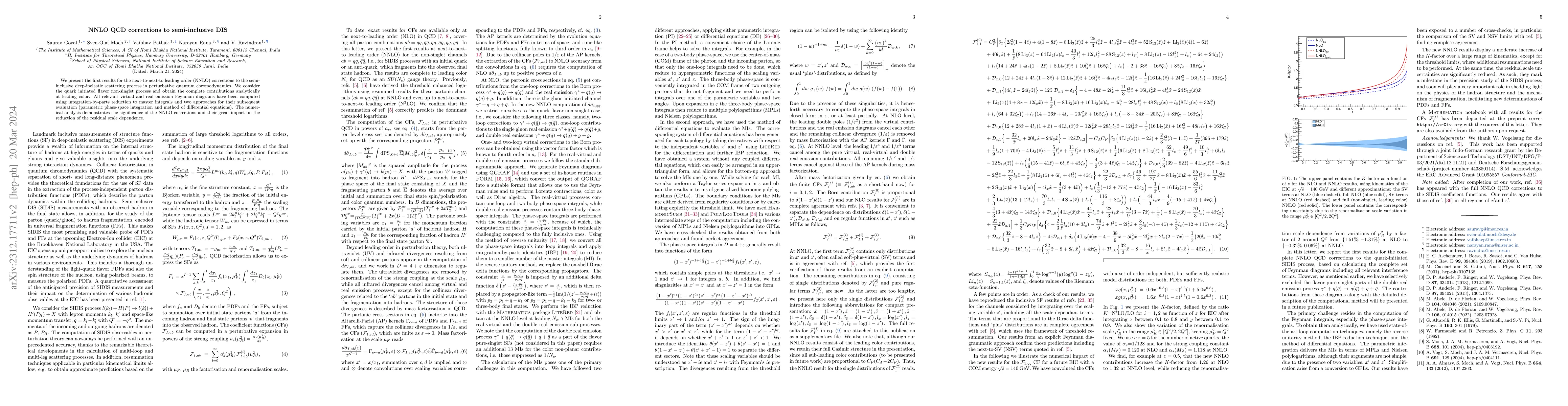 Thumbnail for NNLO QCD corrections to semi-inclusive DIS