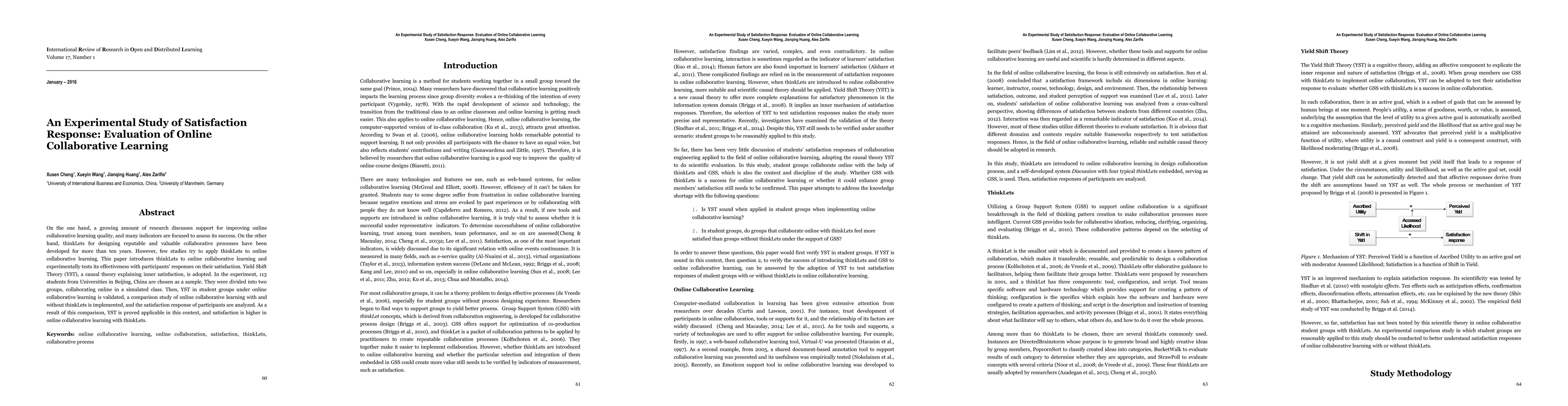 Thumbnail for An Experimental Study of Satisfaction Response: Evaluation of Online
  Collaborative Learning