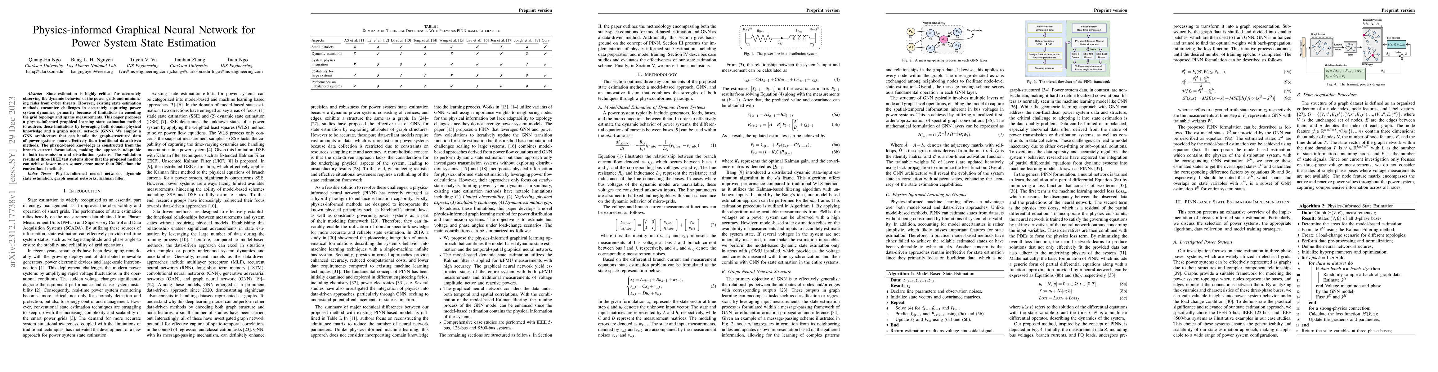 Thumbnail for Physics-informed Graphical Neural Network for Power System State
  Estimation