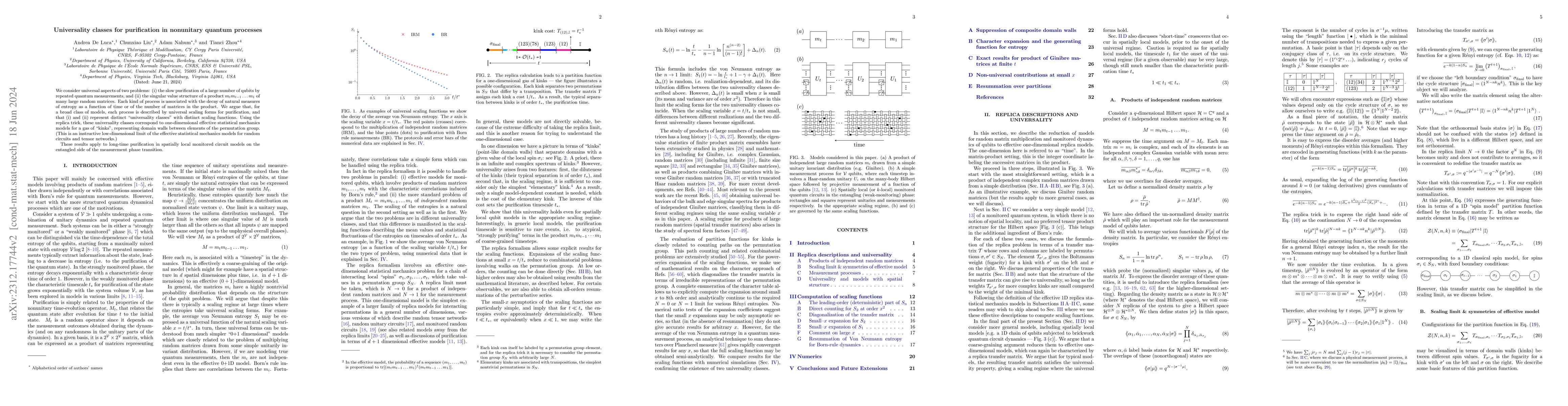 Thumbnail for Universality classes for purification in nonunitary quantum processes